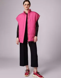 Bernardo Fashions Breast Cancer Awareness Reversible Puffer Vest>Women Vests