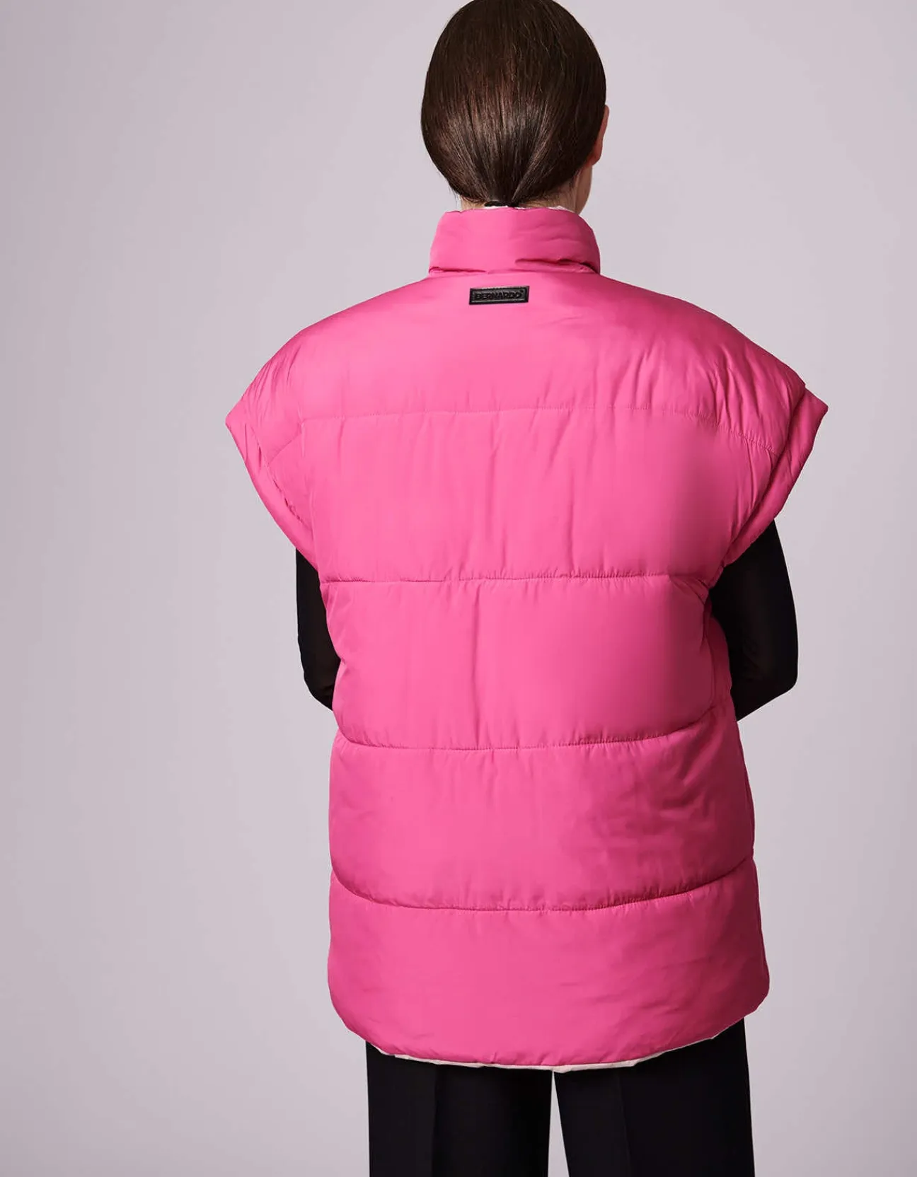 Bernardo Fashions Breast Cancer Awareness Reversible Puffer Vest>Women Vests