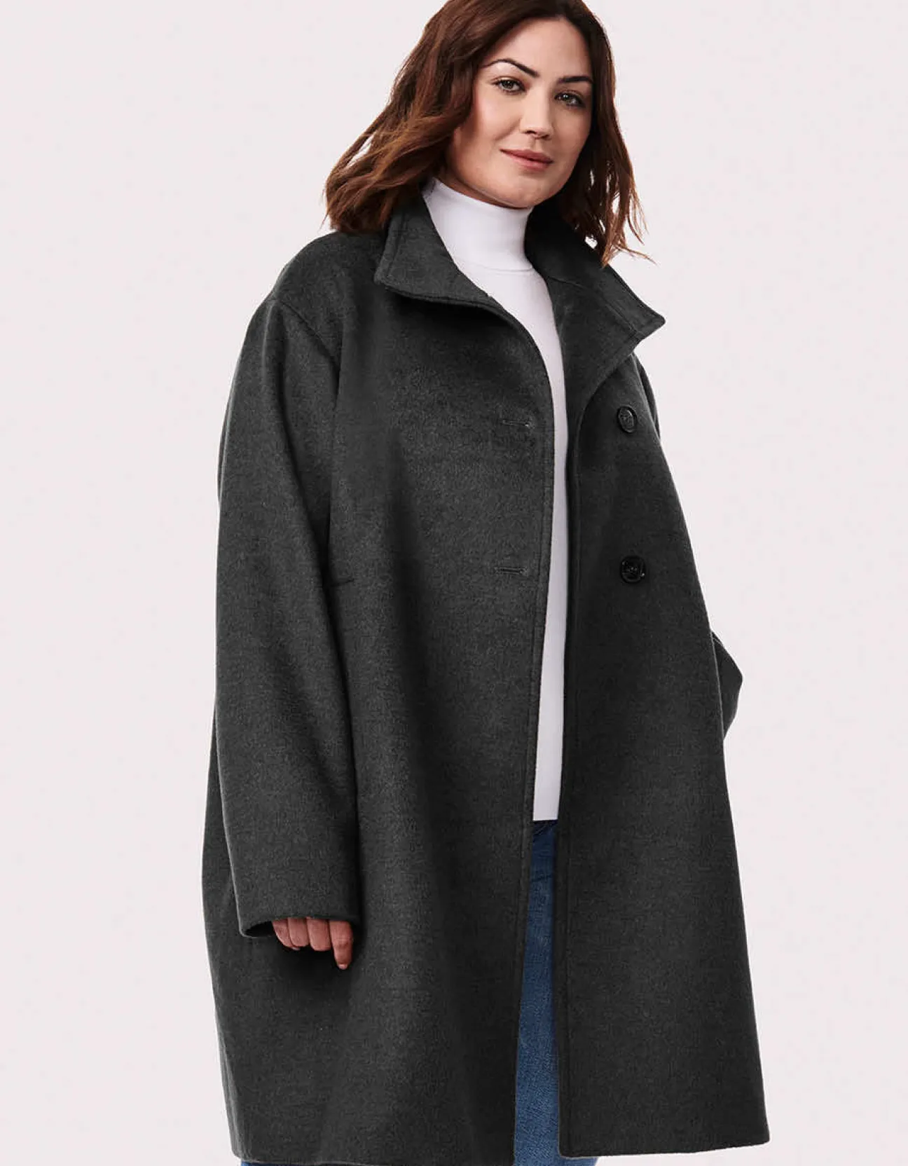 Bernardo Fashions Camelot Wool Coat - Curve>Women Wool