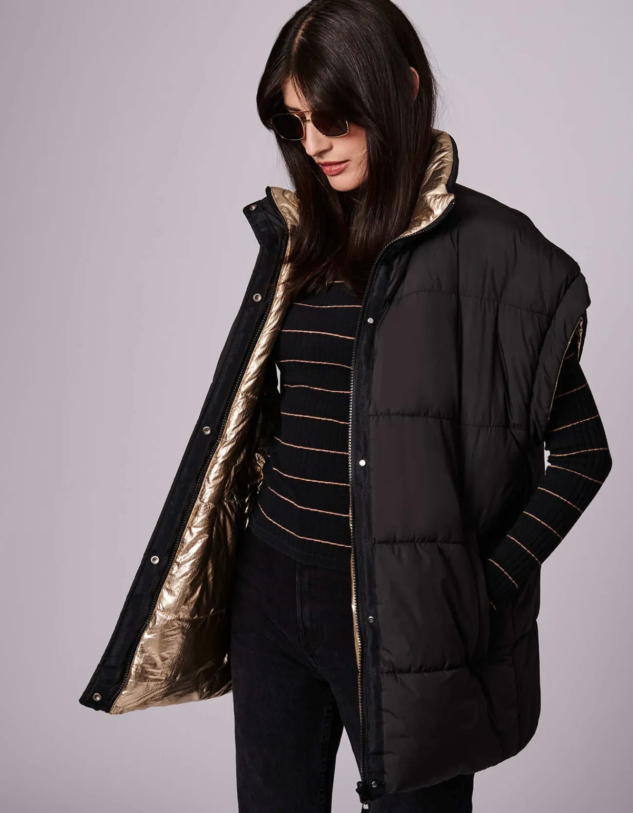 Bernardo Fashions Chalet Chic Reversible Puffer Vest>Women Vests