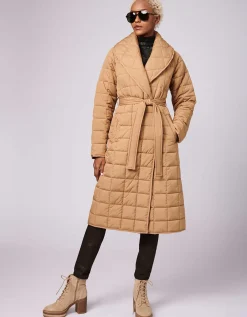 Bernardo Fashions Charleston Long Puffer Coat>Women Long Coats