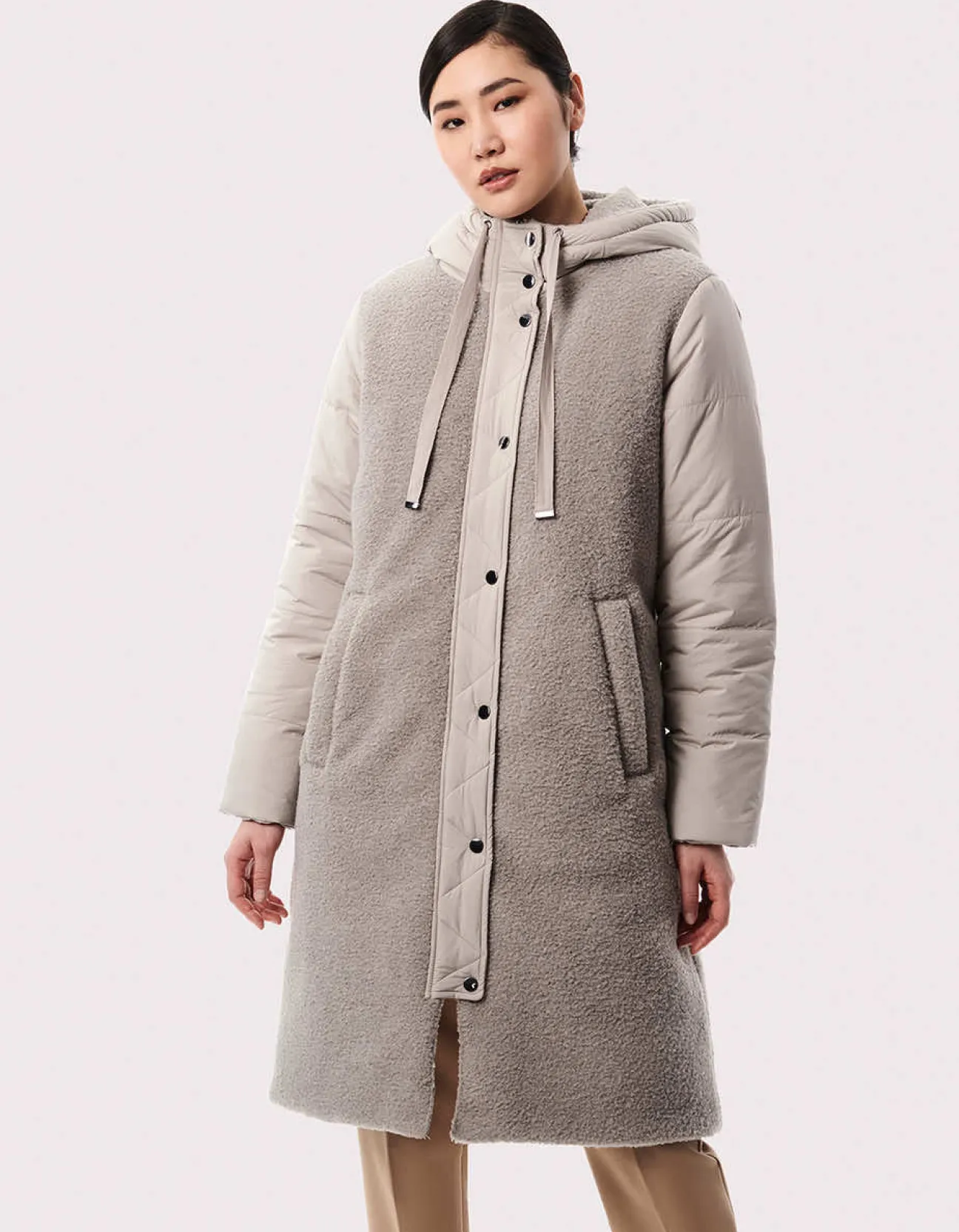 Bernardo Fashions Creative Combo Vegan Fur Puffer Walker>Women Vegan Fur
