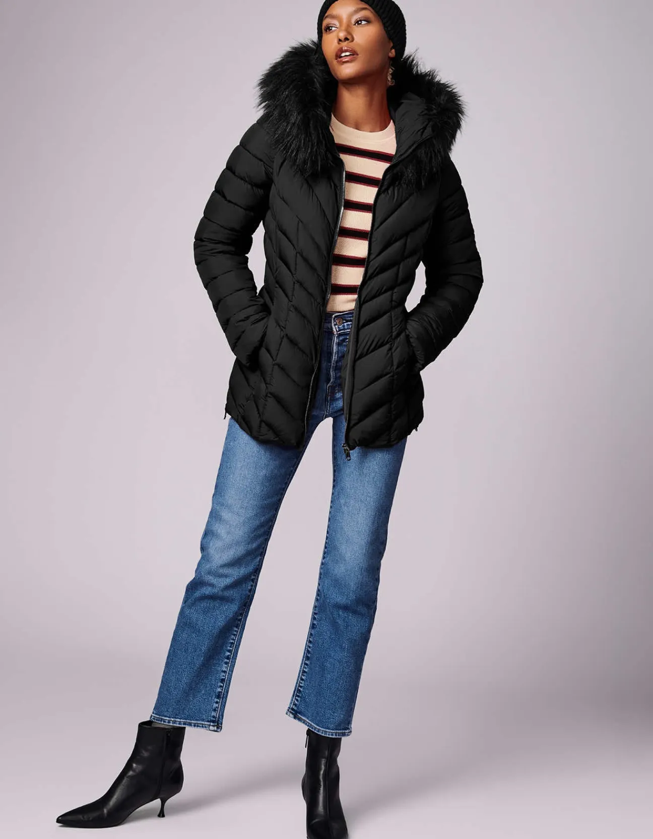 Bernardo Fashions Denali Versatile Vegan Fur Puffer Jacket>Women Walkers