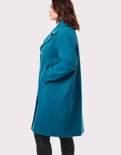 Bernardo Fashions Desk To Dinner Wool Coat - Curve>Women Wool