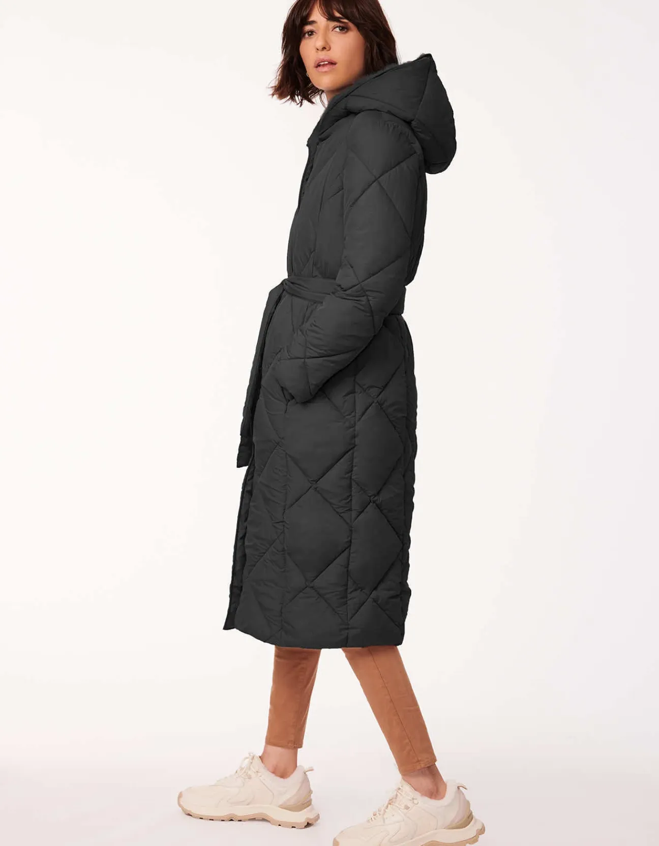 Bernardo Fashions Diamond District Long Belted Puffer Coat>Women Long Coats