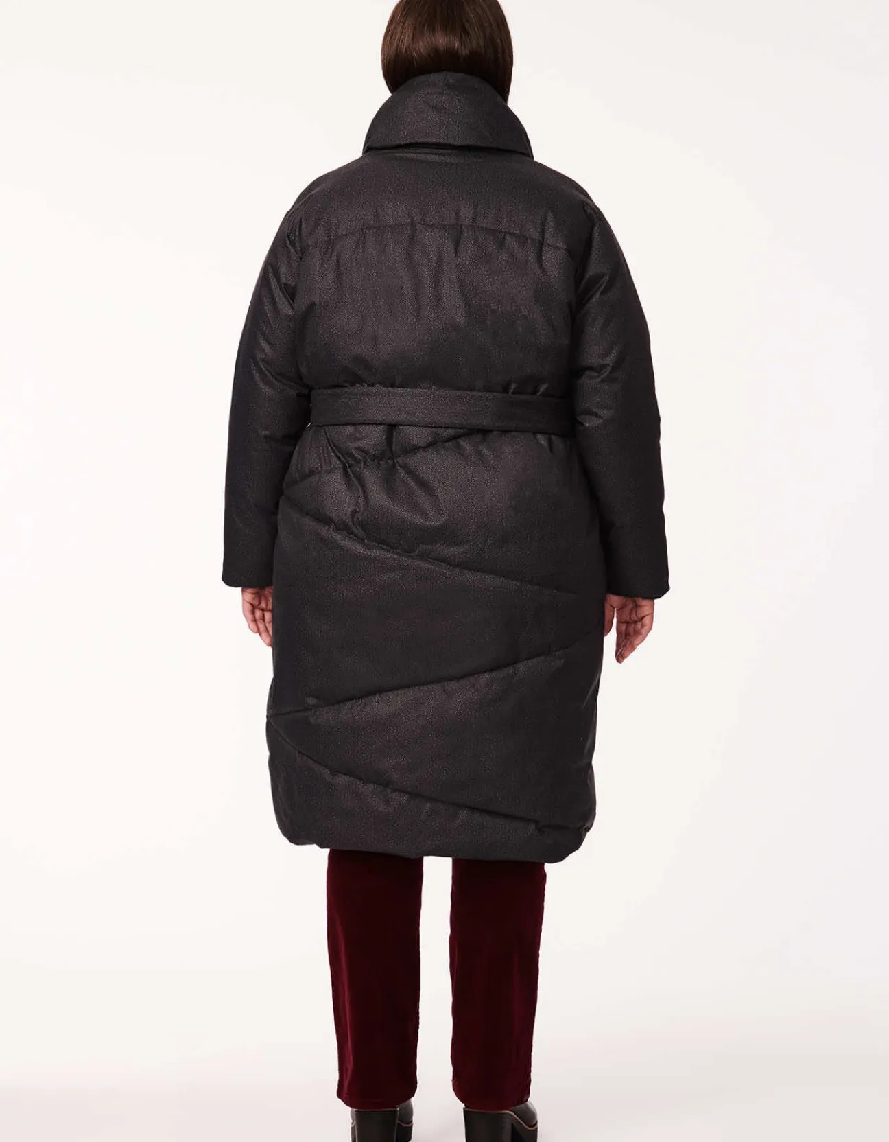 Bernardo Fashions District Drama Long Belted Puffer Coat - Curve>Women Long Coats