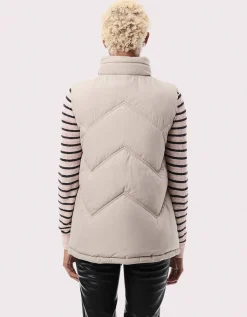 Bernardo Fashions Easy Chevron Puffer Vest>Women Vests