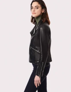 Bernardo Fashions Edge City Moto Leather Jacket>Women Leather