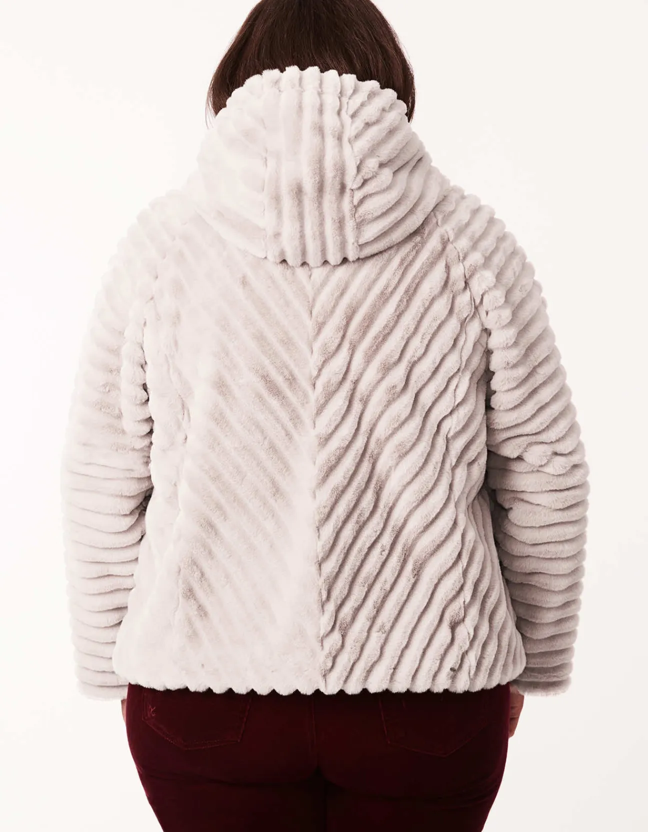 Bernardo Fashions Everyday Luxe Vegan Fur Jacket - Curve>Women Vegan Fur