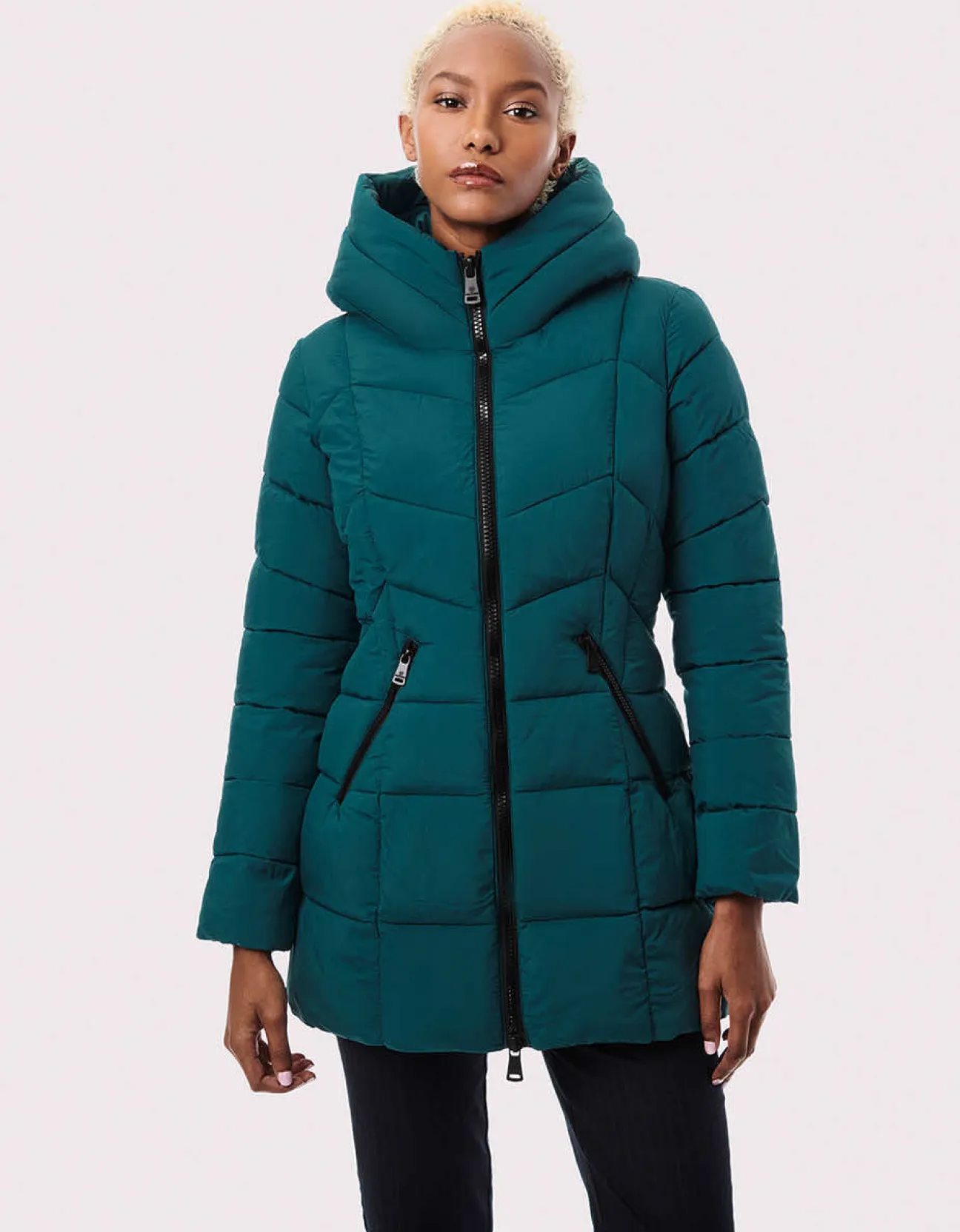 Bernardo Fashions Fab Funnel Quilted Puffer Jacket>Women Jackets