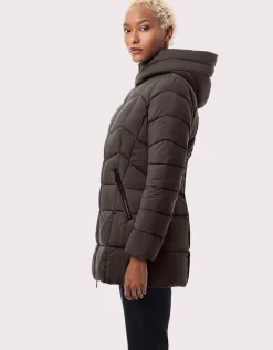 Bernardo Fashions Fab Funnel Quilted Puffer Jacket>Women Jackets