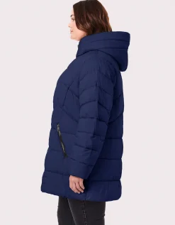 Bernardo Fashions Fab Funnel Quilted Puffer Jacket - Curve>Women Jackets