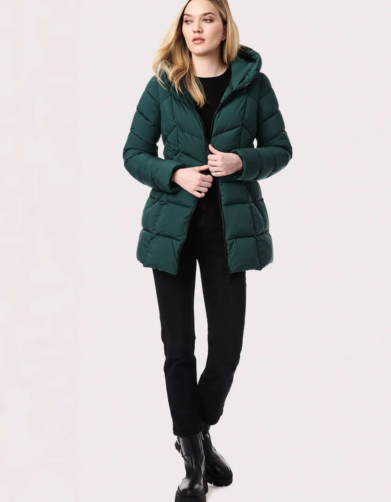 Bernardo Fashions Fab Funnel Quilted Puffer Jacket>Women Jackets