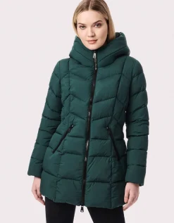 Bernardo Fashions Fab Funnel Quilted Puffer Jacket>Women Jackets