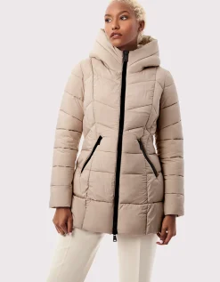 Bernardo Fashions Fab Funnel Quilted Puffer Jacket>Women Jackets