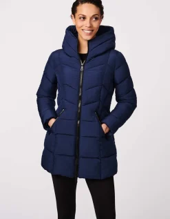 Bernardo Fashions Fab Funnel Quilted Puffer Jacket>Women Jackets
