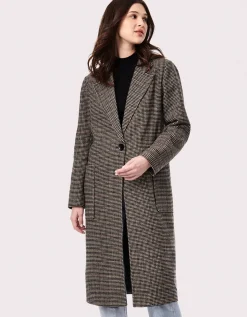 Bernardo Fashions Jackson Houndstooth Wool Coat>Women Wool