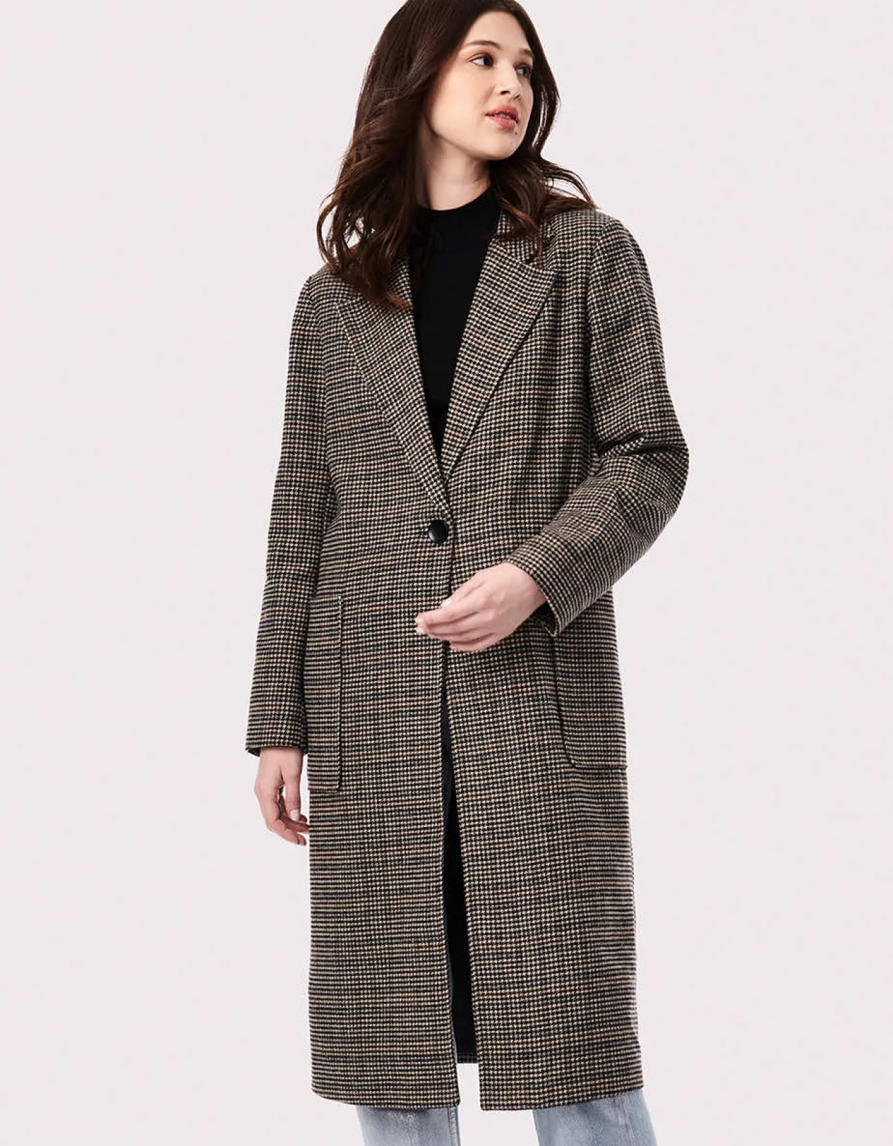 Bernardo Fashions Jackson Houndstooth Wool Coat>Women Wool