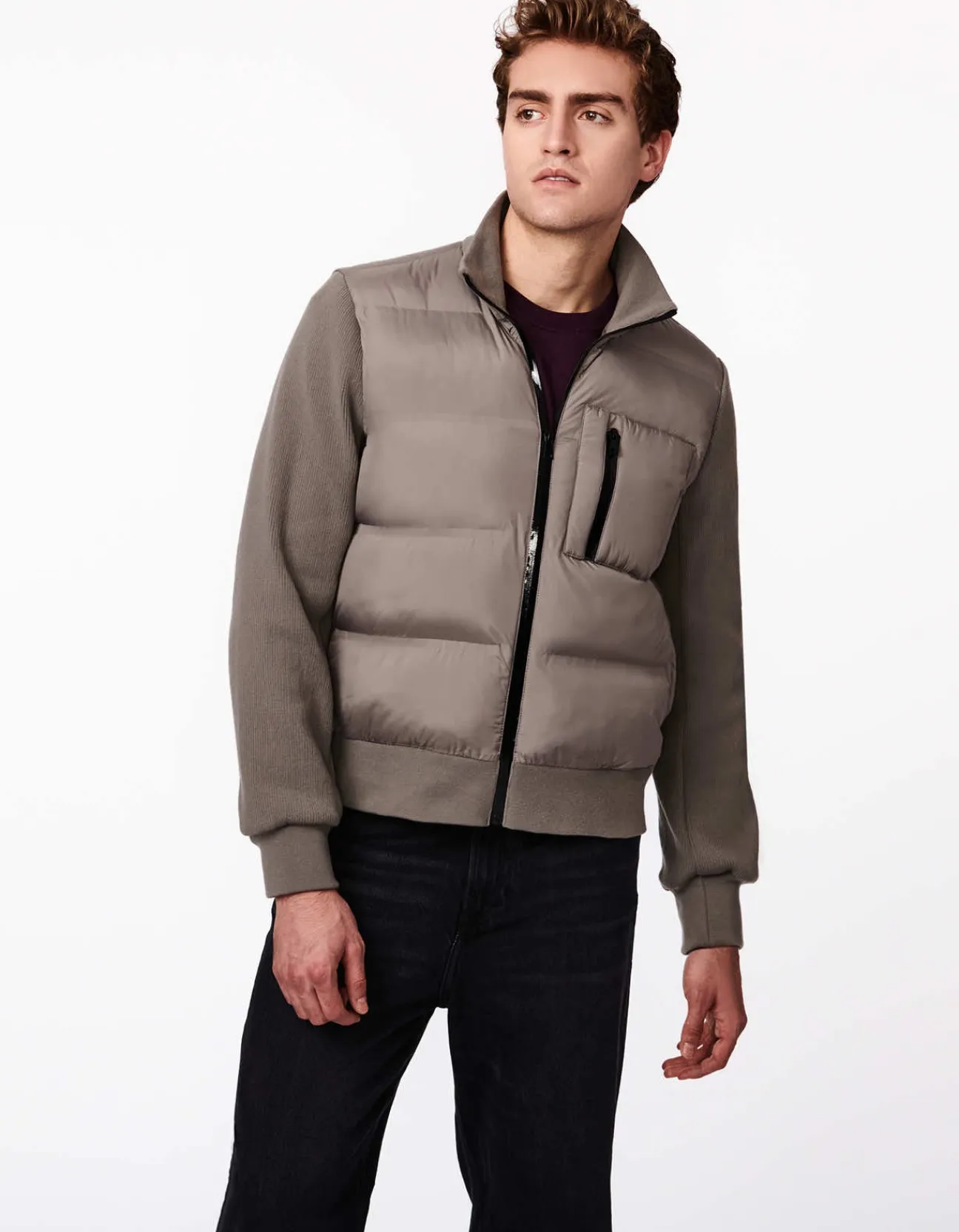 Bernardo Fashions Men'S Knit-Mix Puffer Jacket>Men Men