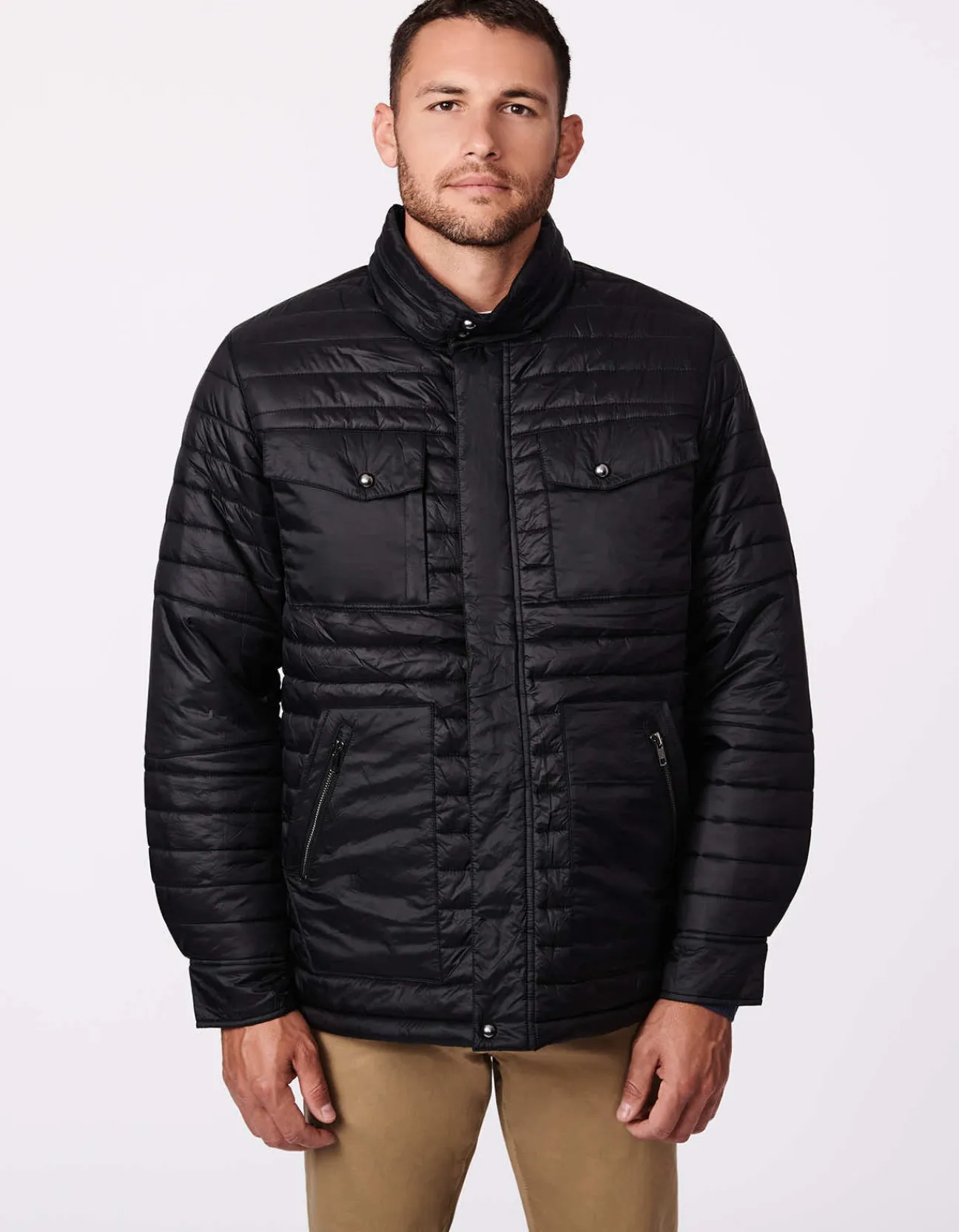 Bernardo Fashions Men'S Pocket Row Puffer Jacket>Men Men