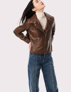 Bernardo Fashions Moto City Genuine Leather Jacket>Women Leather