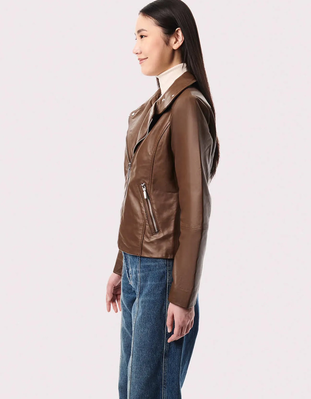 Bernardo Fashions Moto City Genuine Leather Jacket>Women Leather