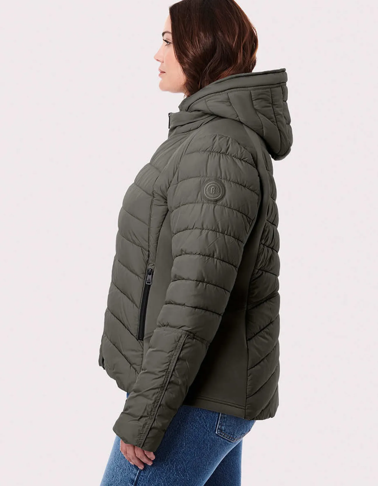 Bernardo Fashions Neo Active Double Up Hooded Puffer - Curve>Women Performance