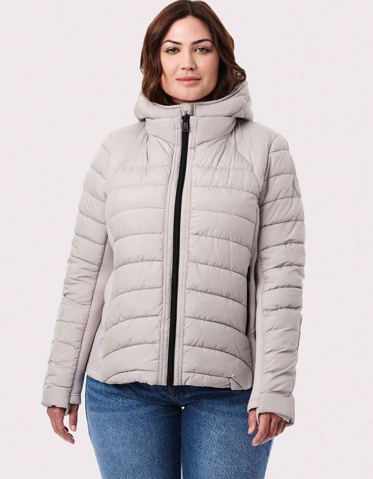 Bernardo Fashions Neo Active Double Up Hooded Puffer - Curve>Women Performance
