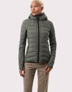 Bernardo Fashions Neo Active Double Up Hooded Puffer>Women Jackets