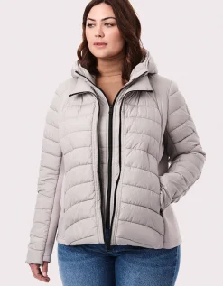 Bernardo Fashions Neo Active Double Up Hooded Puffer - Curve>Women Jackets