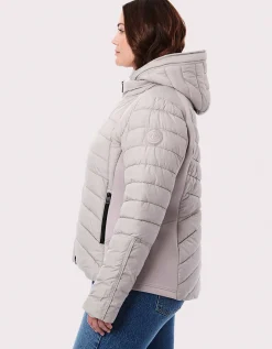Bernardo Fashions Neo Active Double Up Hooded Puffer - Curve>Women Jackets