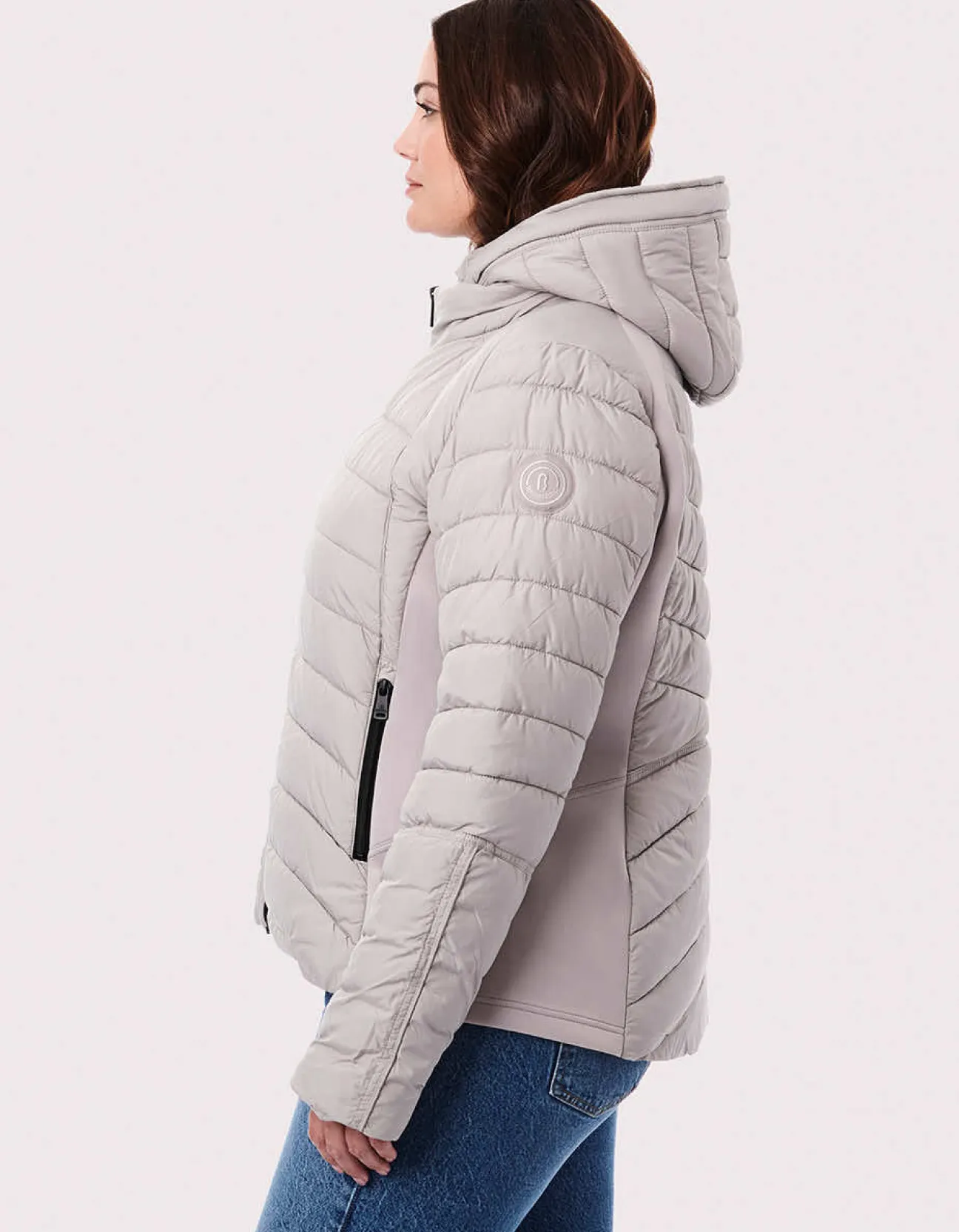 Bernardo Fashions Neo Active Double Up Hooded Puffer - Curve>Women Jackets