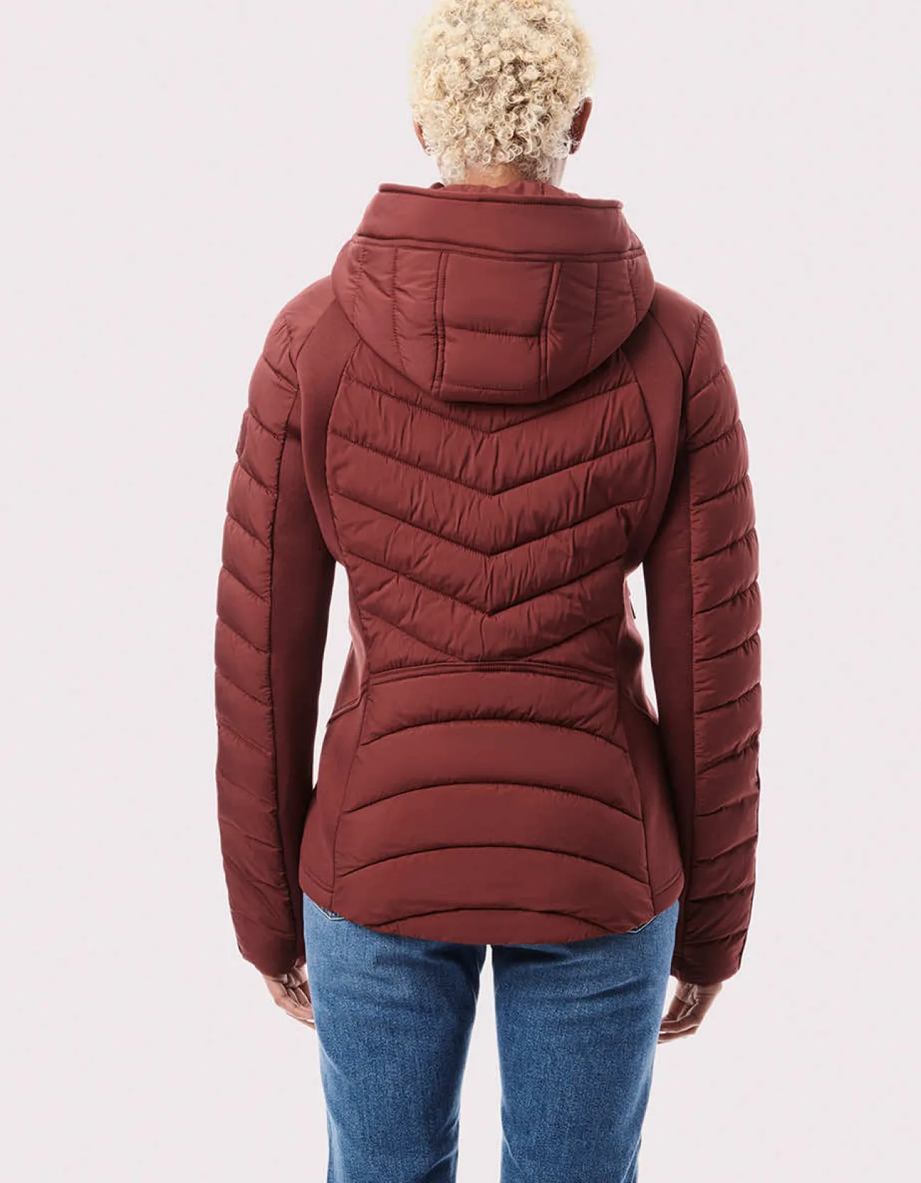 Bernardo Fashions Neo Active Double Up Hooded Puffer>Women Jackets