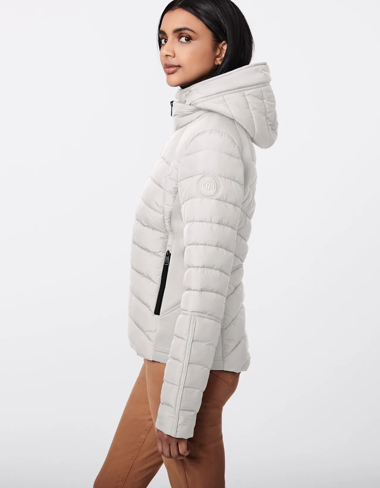 Bernardo Fashions Neo Active Double Up Hooded Puffer>Women Jackets