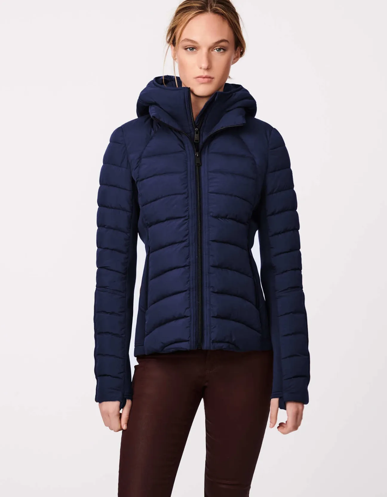 Bernardo Fashions Neo Active Double Up Hooded Puffer>Women Jackets