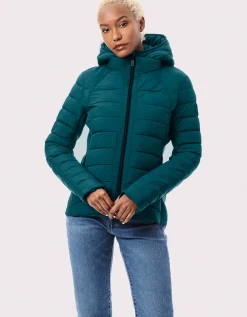 Bernardo Fashions Neo Active Double Up Hooded Puffer>Women Jackets