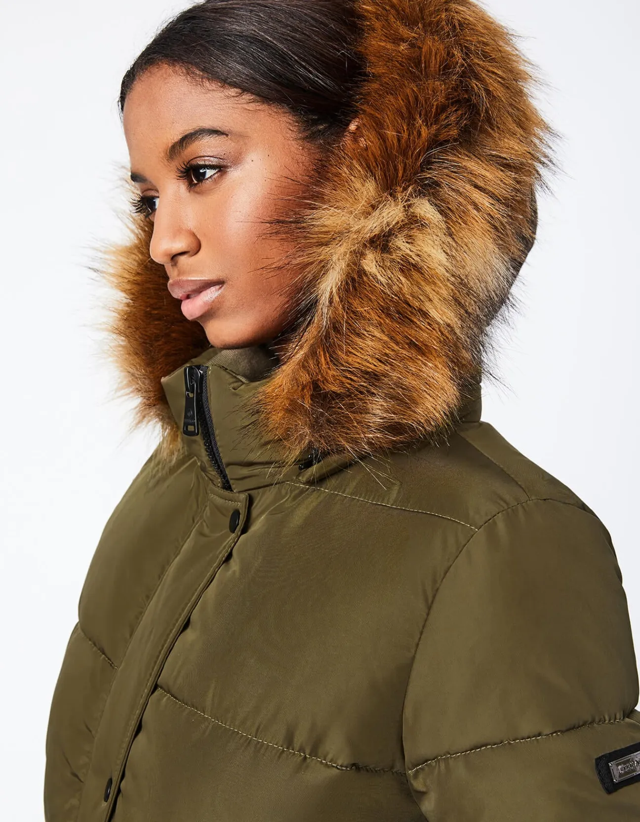 Bernardo Fashions Outdoorsy Wool Combo Puffer Coat>Women Heavy Winter Coats