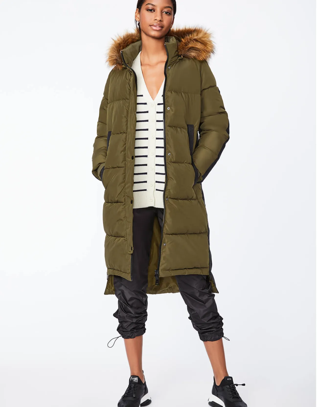 Bernardo Fashions Outdoorsy Wool Combo Puffer Coat>Women Heavy Winter Coats