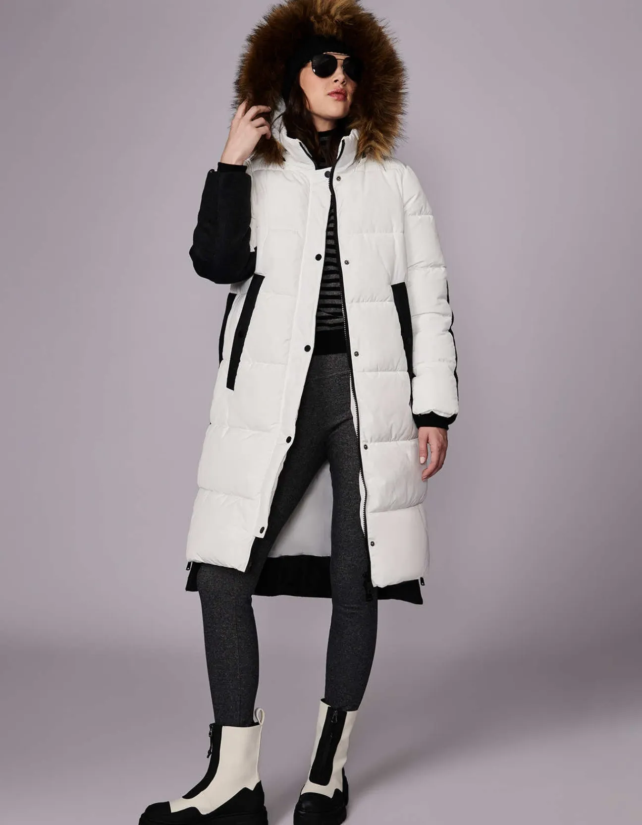Bernardo Fashions Outdoorsy Wool Combo Puffer Coat>Women Heavy Winter Coats