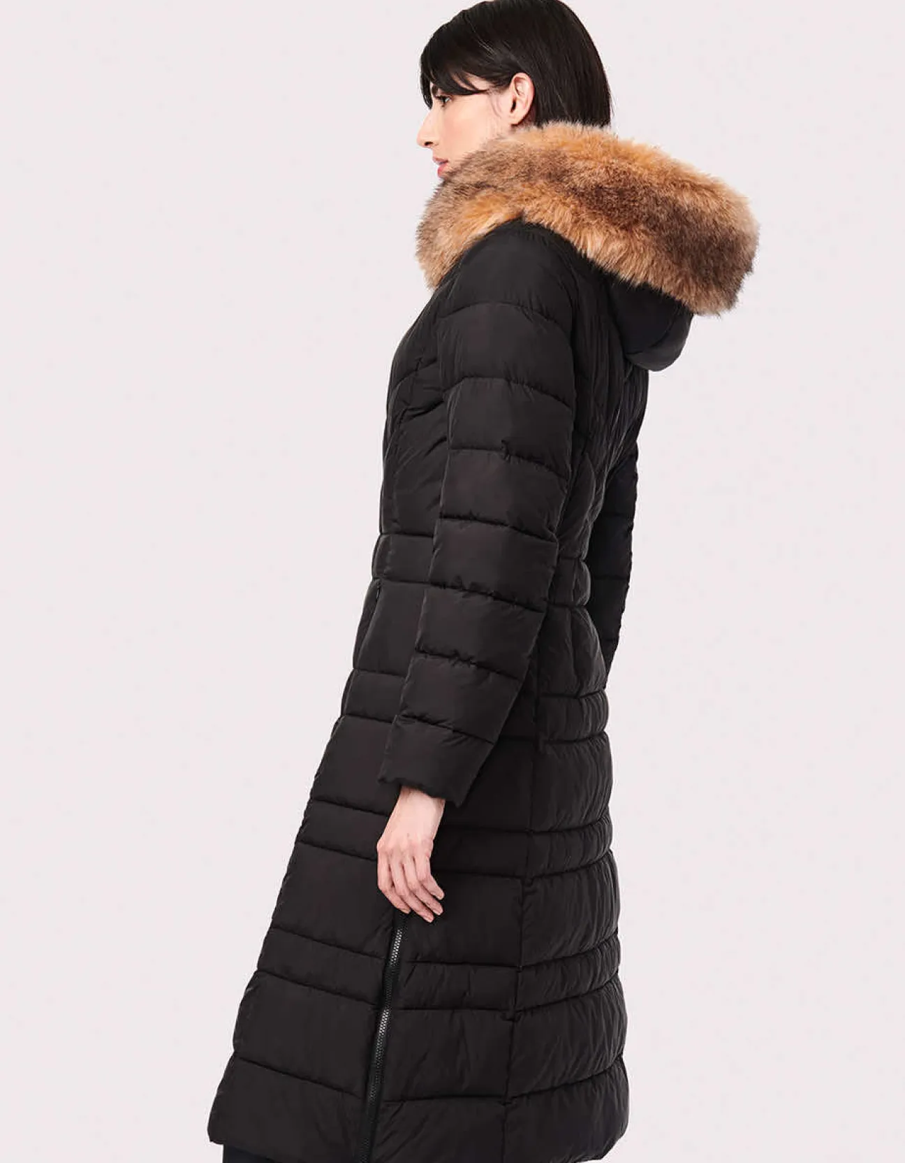 Bernardo Fashions Regal Vegan Fur Trim Winter Puffer Coat>Women Heavy Winter Coats