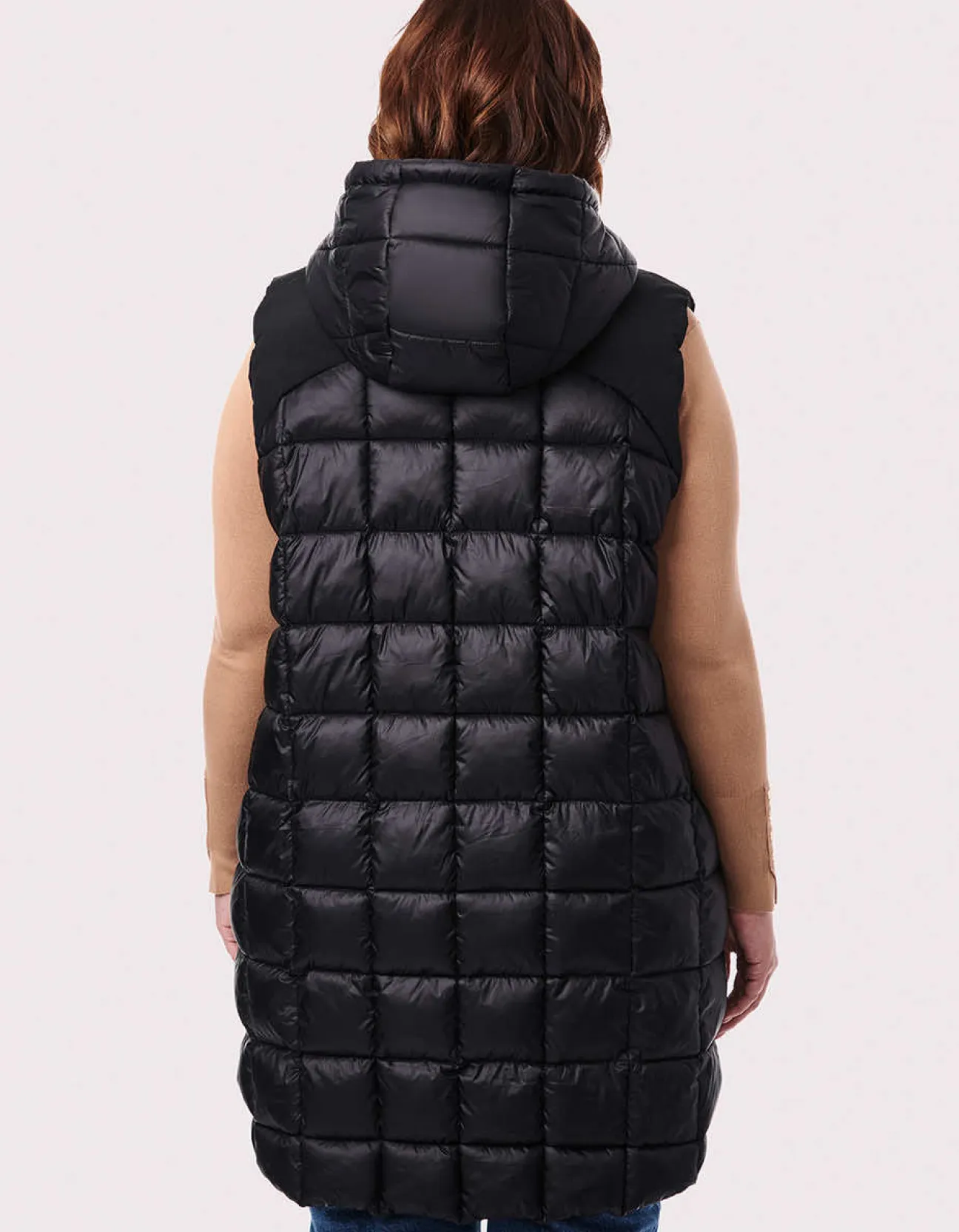 Bernardo Fashions Square Hooded Puffer Vest - Curve>Women Vests