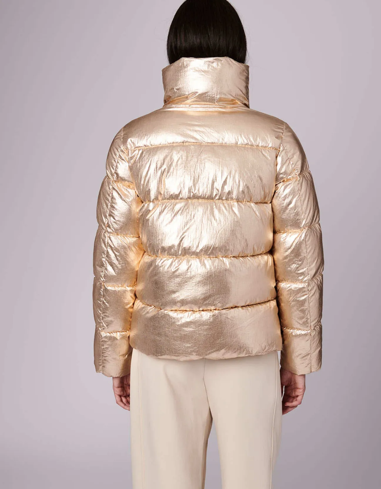 Bernardo Fashions Super Glam Funnel Puffer Jacket>Women Jackets