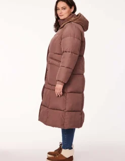 Bernardo Fashions Town Square Long Winter Puffer Coat - Curve>Women Heavy Winter Coats