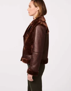 Bernardo Fashions Vegan Fur-Leather Jacket>Women Vegan Fur
