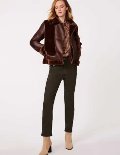 Bernardo Fashions Vegan Fur-Leather Jacket>Women Leather