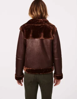 Bernardo Fashions Vegan Fur-Leather Jacket>Women Leather
