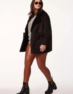 Bernardo Fashions Vegan Shearling Jacket - Curve>Women Vegan Fur