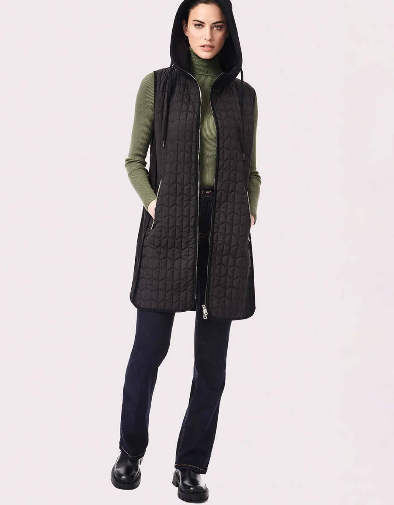 Bernardo Fashions Vista Light Hooded Puffer Vest>Women Vests