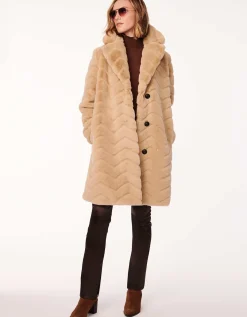 Bernardo Fashions Zigzag Vegan Fur Coat>Women Vegan Fur