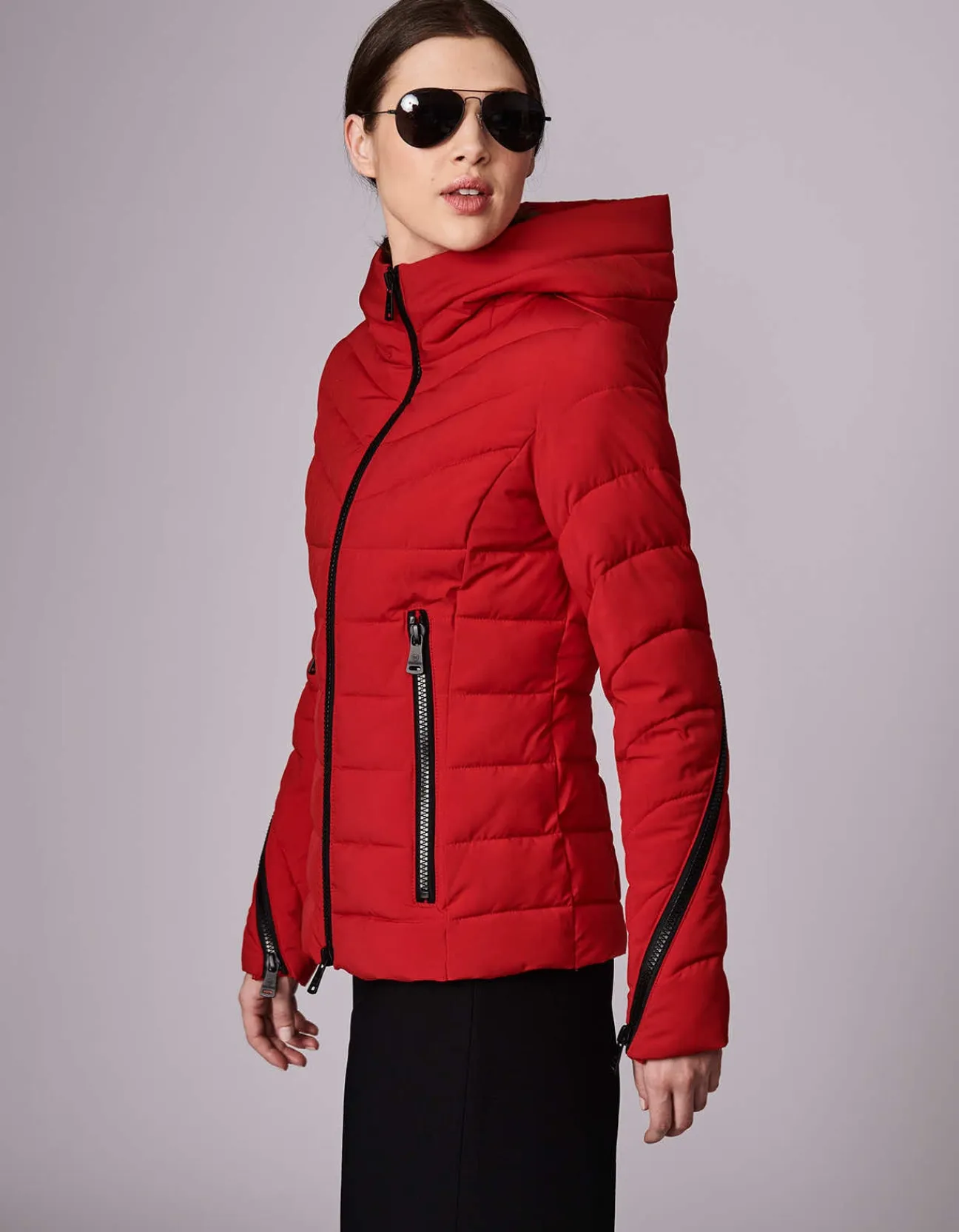 Bernardo Fashions Zip Around Funnel Puffer>Women Jackets